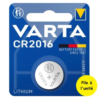 Pile bouton CR2016 DL2016 BR2016 ECR2016 Varta Lithium 3V 87 mAh