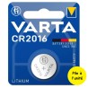 Pile bouton CR2016 DL2016 BR2016 ECR2016 Varta Lithium 3V 87 mAh