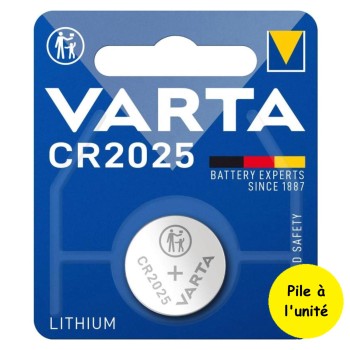 Pile bouton CR2025 DL2025 BR2025 ECR2025 Varta Lithium 3V 165 mAh