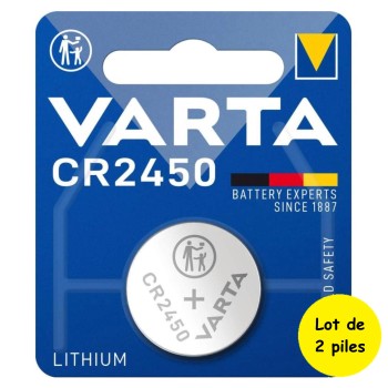 2 Piles bouton CR2450 DL2450 BR2450 ECR2450 Varta Lithium 3V 570 mAh