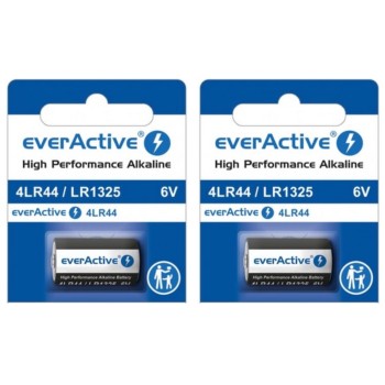 2 Piles 4LR44 28L V78PX PX28A A544 LR1325 EverActive Alcaline 6V 155 mAh