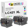 Lot de 9 cartouches d'encre compatibles Brother LC421 XL