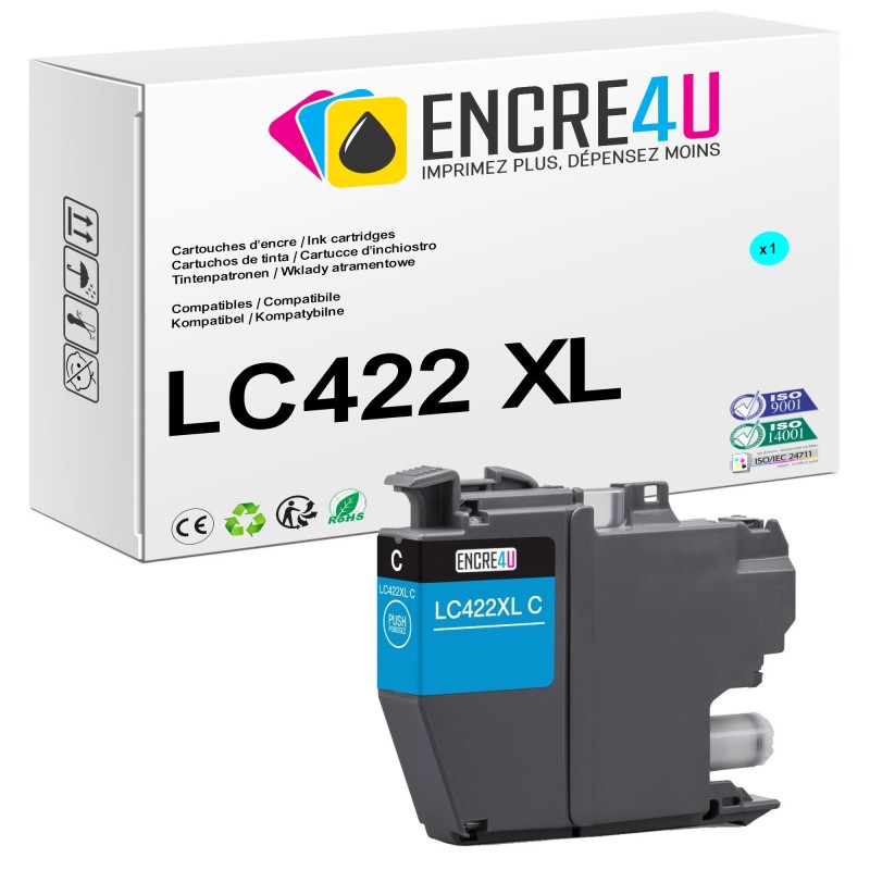 Cartouche d'encre compatible Brother LC422 XL C ( Cyan )