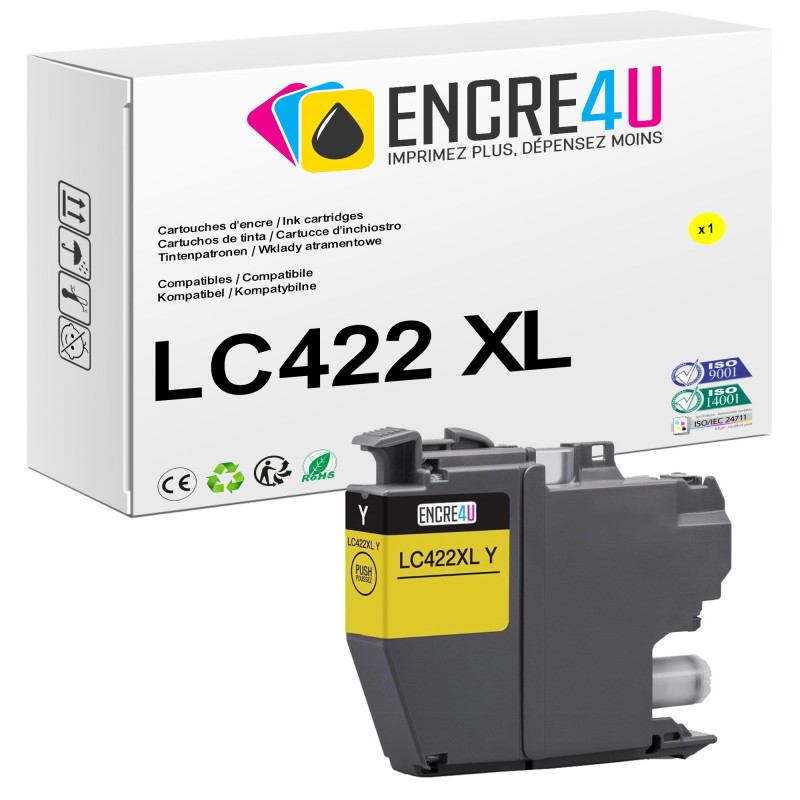 Cartouche d'encre compatible Brother LC422 XL Y ( Jaune )