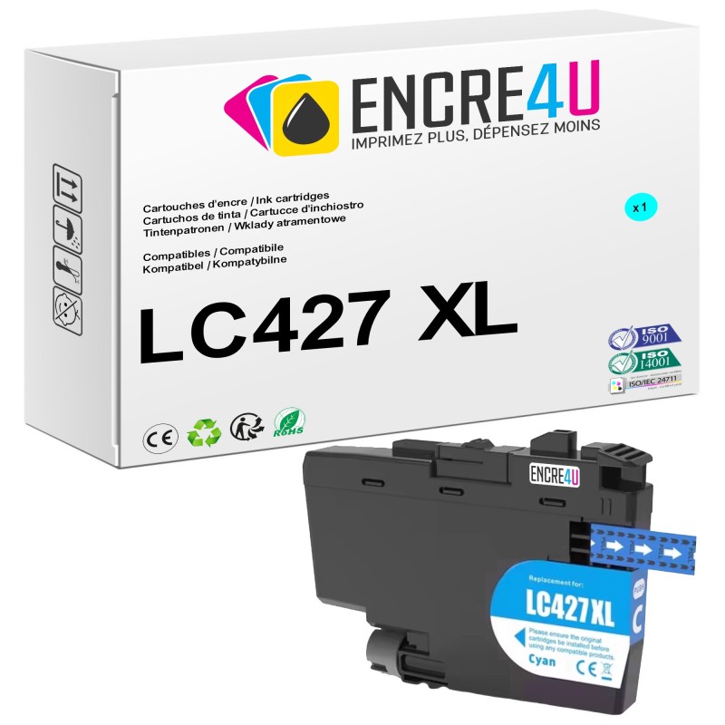 Cartouche d'encre compatible Brother LC427 XL C ( Cyan )