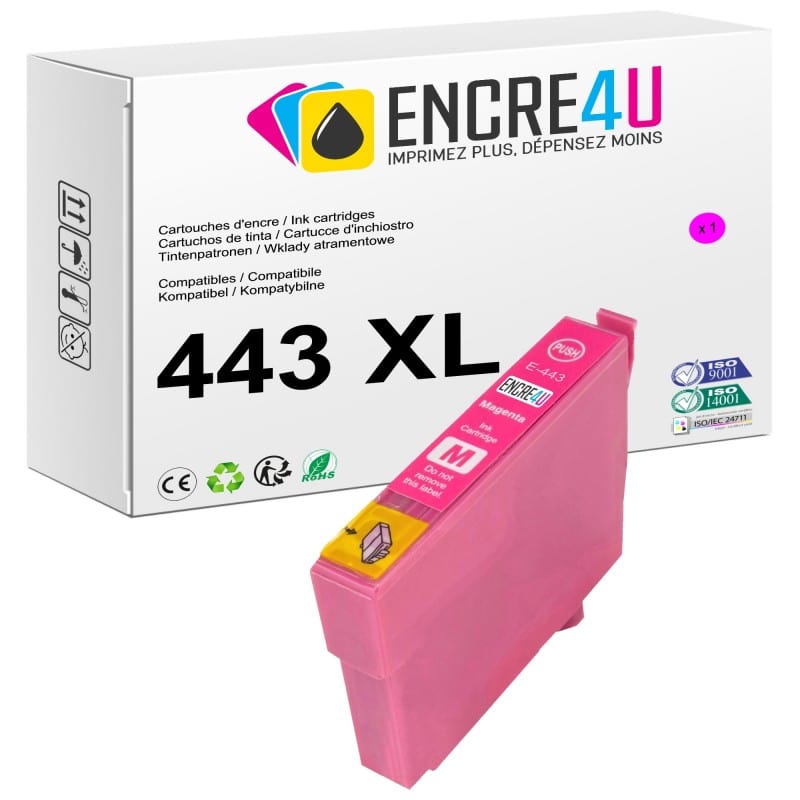 Cartouche d'encre compatible Epson 443 443XL T0443 XL Magenta