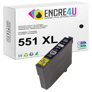 Cartouche d'encre compatible Epson 551 551XL T0551 XL Noir