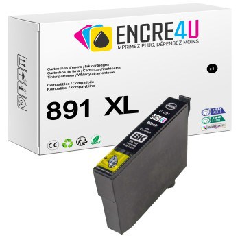 Cartouche d'encre compatible Epson 891 891XL T0891 XL Noir