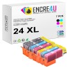 Lot de 7 cartouches d'encre compatibles Epson 24 24XL T24 2438 XL