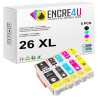 Lot de 5 cartouches d'encre compatibles Epson 26 26XL T26 2636 XL V1