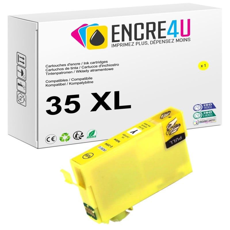 Cartouche d'encre compatible Epson 35 35XL T35 T35XL 3594 XL Jaune