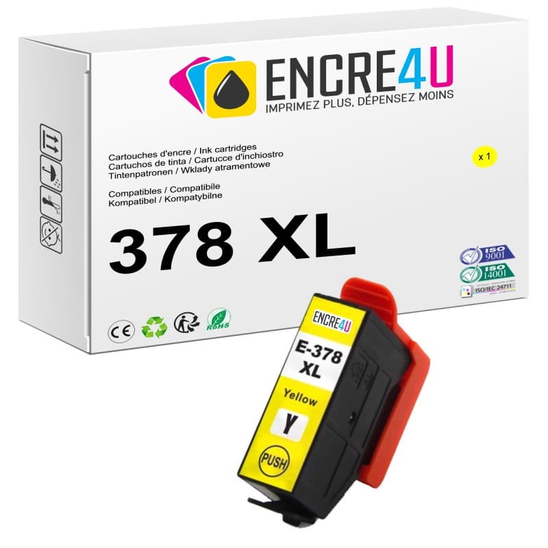 Cartouche d'encre compatible Epson 378 378XL T378 3794 XL Jaune