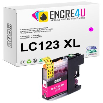 CARTOUCHE COMPATIBLE BROTHER LC123 XL M ( MAGENTA )