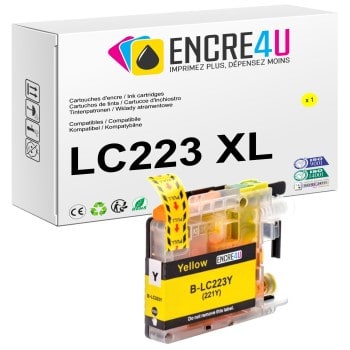 CARTOUCHE COMPATIBLE BROTHER LC223 XL Y ( JAUNE )