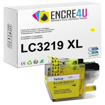 CARTOUCHE COMPATIBLE BROTHER LC3217 LC3219 XL Y ( JAUNE )