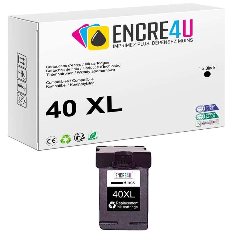 Cartouche d'encre compatible Canon 40 40XL PG-40 XL BK ( Noir )
