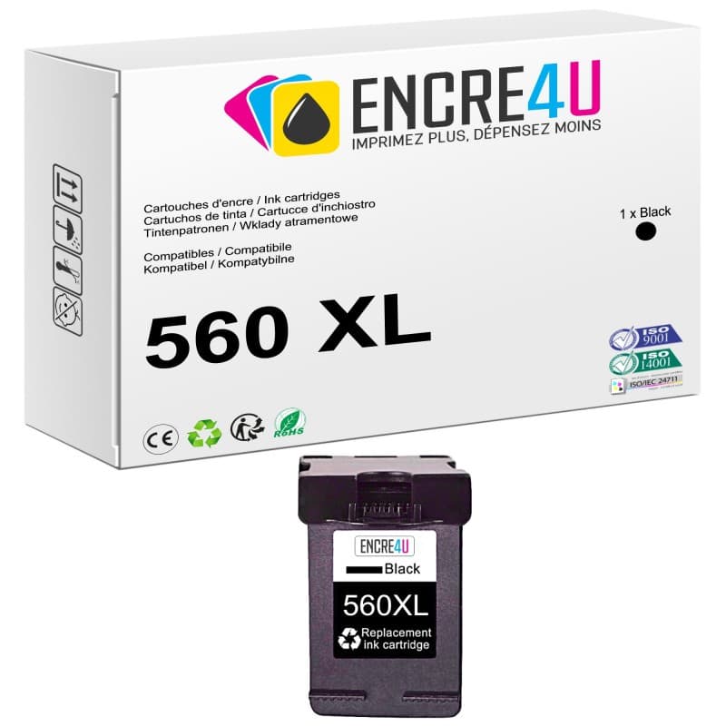 Cartouche d'encre compatible Canon 560 560XL PG-560 XL BK ( Noir )
