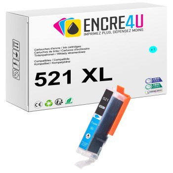 Cartouche d'encre compatible Canon CLI521 CLI-521 XL C ( Cyan )
