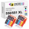 Lot de 8 cartouches d'encre compatibles Canon PGI-550 CLI-551 XL
