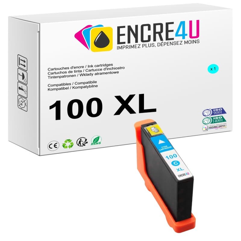 Cartouche d'encre compatible Lexmark 100 XL C ( 100XL Cyan )