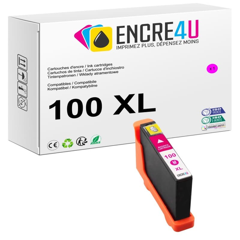 Cartouche d'encre compatible Lexmark 100 XL M ( 100XL Magenta )