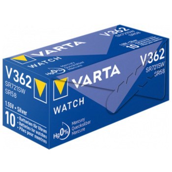 2 Piles Varta V362 SR58 SR721SW pour Montre Oxyde d'Argent 1,55V