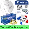 10 Piles Varta V364 SR60 SR621SW pour Montre Oxyde d'Argent 1,55V