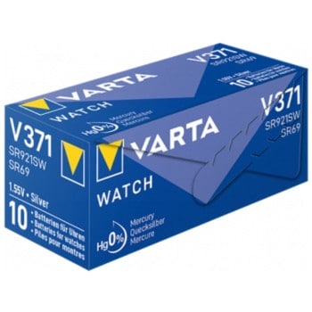 2 Pile Varta V371 SR69 SR921SW pour Montre Oxyde d'Argent 1,55V